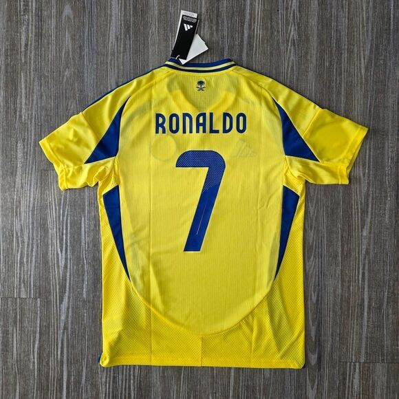 Al Nassr FC 24/25 Cristiano Ronaldo Adidas Home Authentic Jersey Yellow M JP0459 - Picture 3 of 15